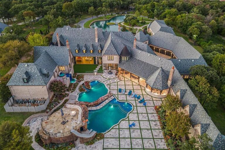 One of The Most Majestic Gated Estates in Southlake with over 20,000 SF Living Spaces