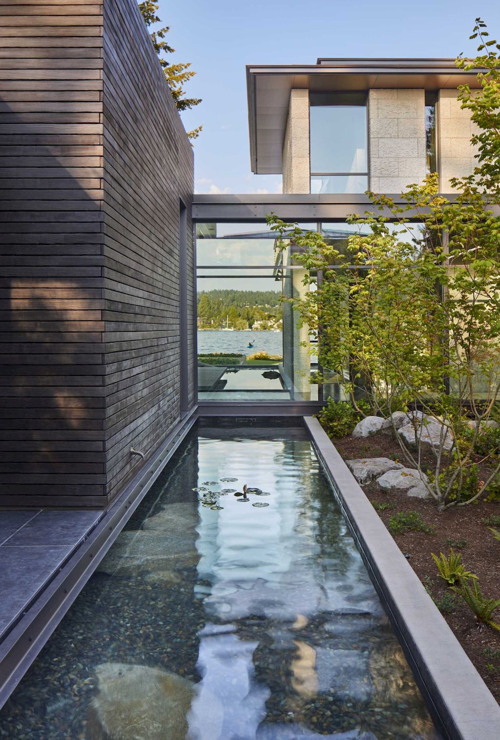 The Point House, Luxury Lakeside Home in Washington by Kor Architects