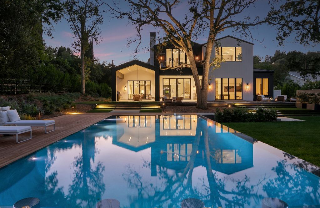 The Farmhouse in Hidden Hills, a gorgeous custom estate in the highly coveted gated neighborhood featuring modern luxury living, the sunny, open floor plan with natural light is now available for sale. This home located at 5376 Round Meadow Rd, Hidden Hills, California