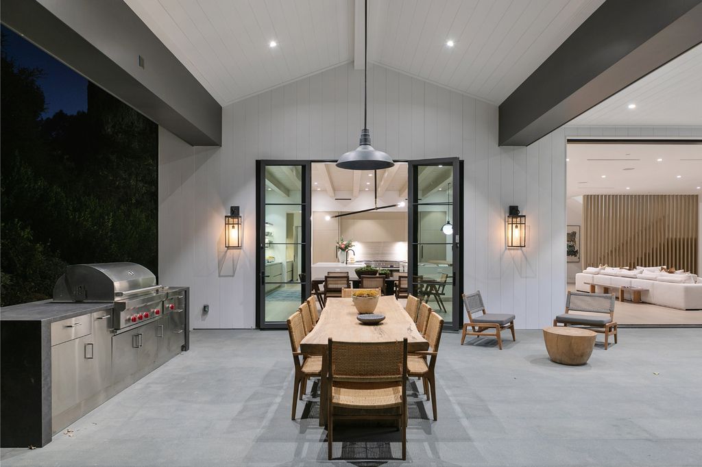 The Farmhouse in Hidden Hills, a gorgeous custom estate in the highly coveted gated neighborhood featuring modern luxury living, the sunny, open floor plan with natural light is now available for sale. This home located at 5376 Round Meadow Rd, Hidden Hills, California