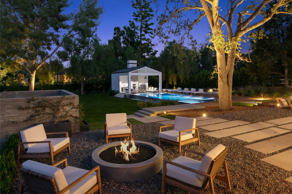 The Farmhouse in Hidden Hills, a gorgeous custom estate in the highly coveted gated neighborhood featuring modern luxury living, the sunny, open floor plan with natural light is now available for sale. This home located at 5376 Round Meadow Rd, Hidden Hills, California