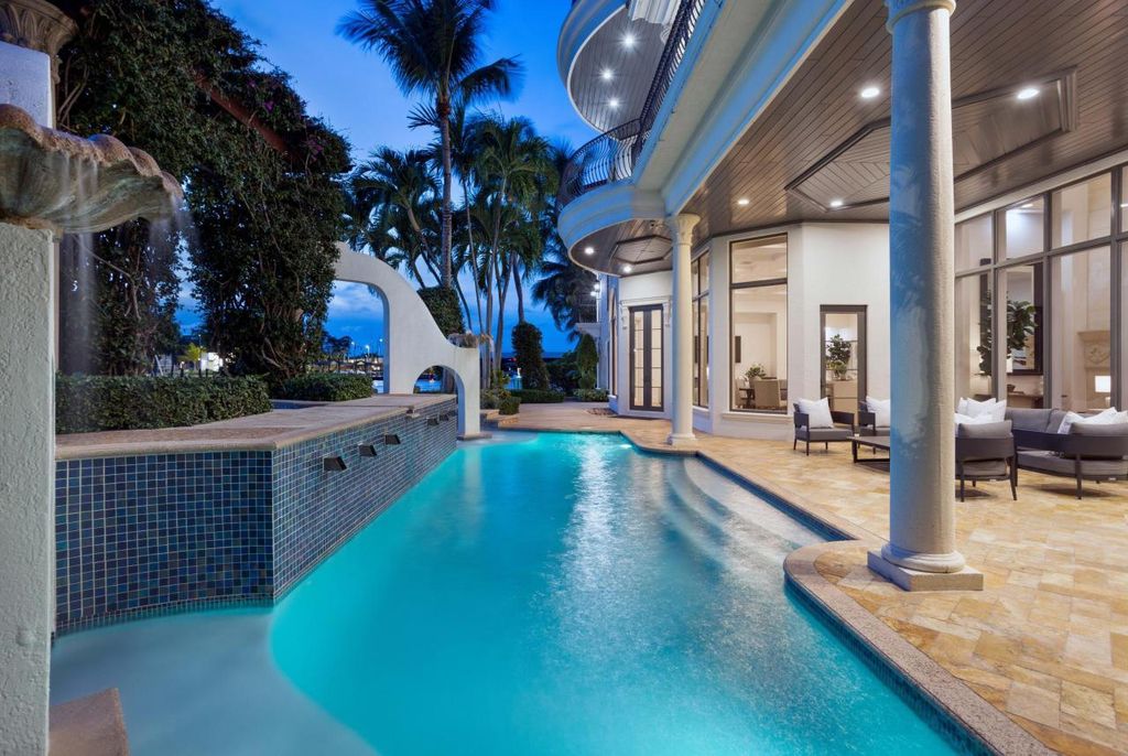 The Mansion in Boca Raton, a remastered Spanish Colonial-inspired intracoastal estate offers a rooftop sky deck with panoramic views for large gatherings is now available for sale. This home located at 155 SE Spanish Trl, Boca Raton, Florida