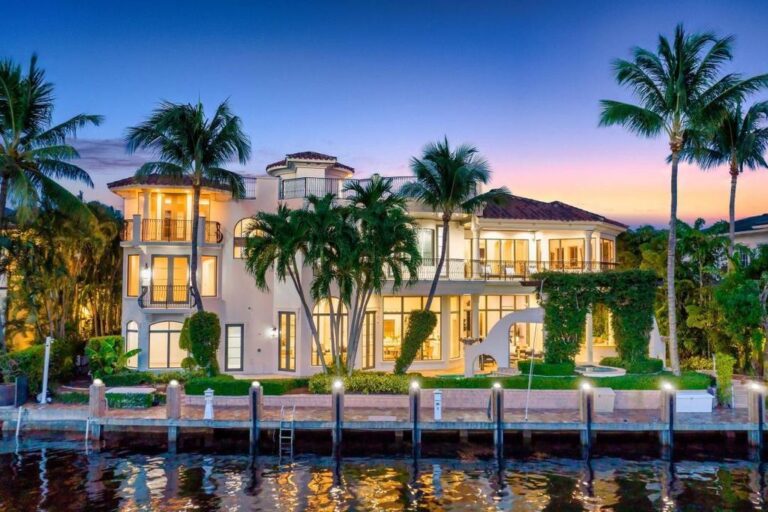 This $16.25 Million Spanish Mansion with Reimagined Interiors in Boca Raton has A Resort Style Pool