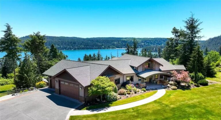 This $2.4M Gorgeous Estate Captures the Beauty of Luin Anacortes Mountain Range and Bay