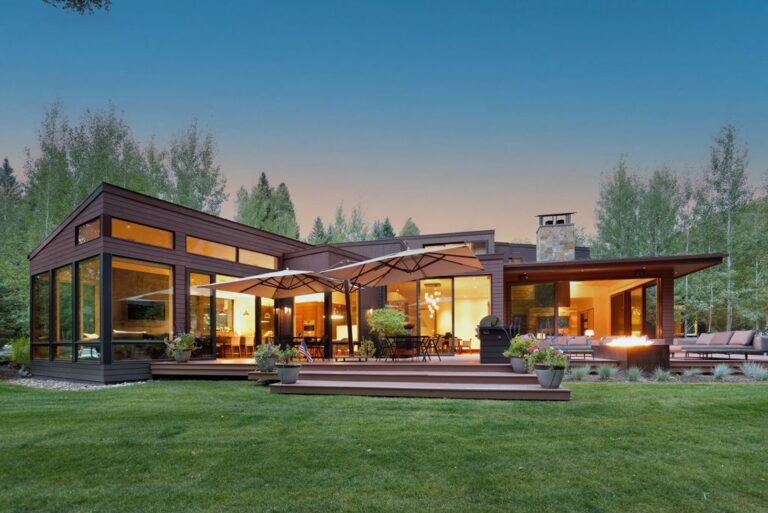 This Mountain Contemporary Home in Woody Creek is Perfect for Entertaining with Incredible Outdoor and Living Spaces