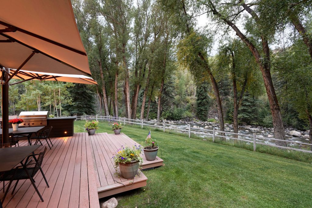 The Home in Woody Creek, a rare riverfront property with 500 feet of river frontage with an open floor concept boasting incredible outdoor entertaining and living spaces is now available for sale. This home located at 20 & 40 Waterstone Way, Woody Creek, Colorado