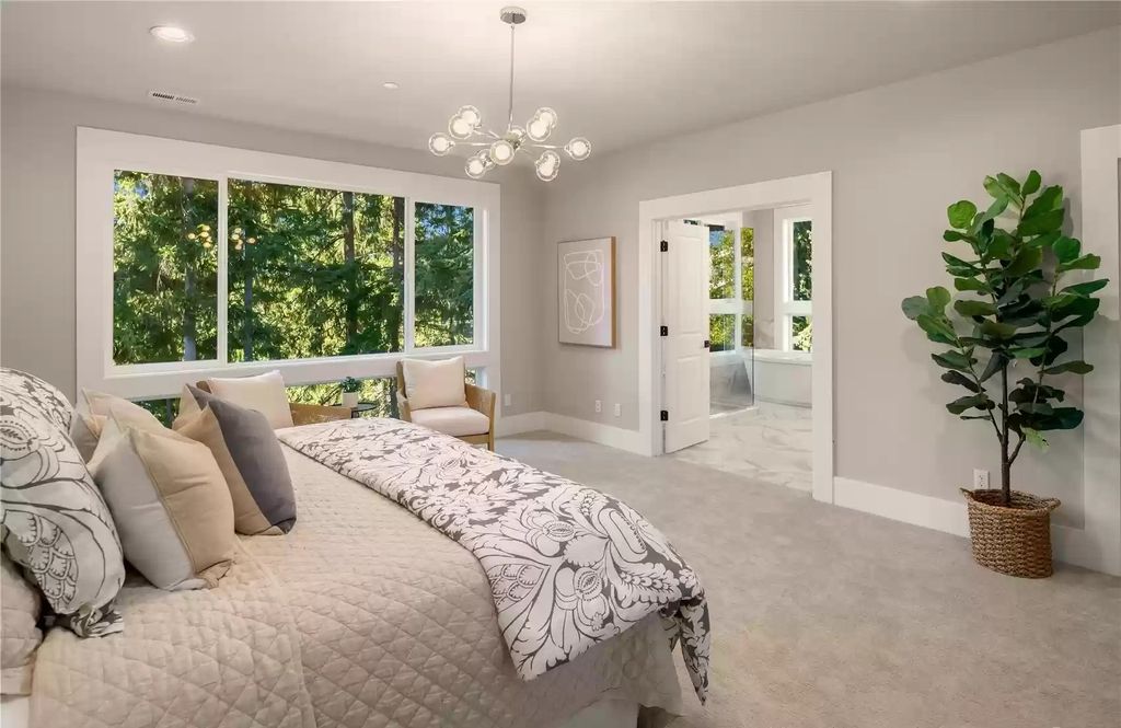 The House in Bellevue is a stunning brand new home with timeless design now available for sale. This home located at 4251 151st Avenue SE, Bellevue, Washington