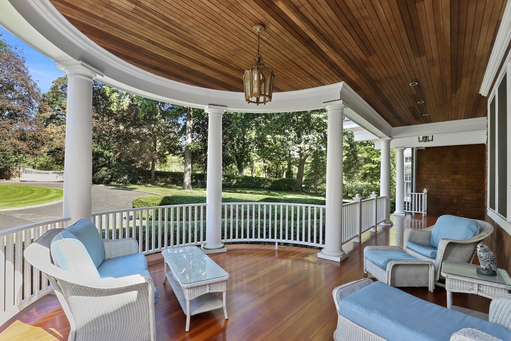 The Home in Purchase, an exceptional property features a gated entrance, manicured lawns, a large pool and hot tub, and an expansive raised patio in an exclusive neighborhood is now available for sale. This home located at 4 Lincoln Lane, Purchase, New York