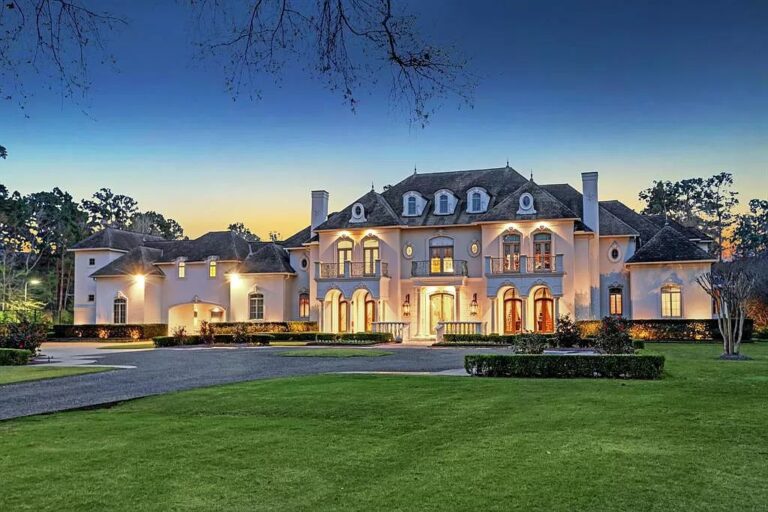 Unique Architectural Design and Exceptional Quality of Materials Created This Timeless French Style Mansion in Tomball, Texas