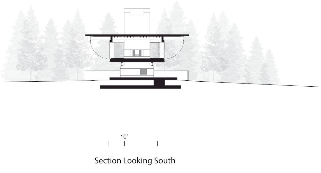 Whistler Ski House in Canada with a glass - walled bridge by Olson Kundig