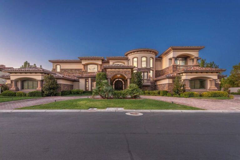 A Chic Two Story Custom Estate in Las Vegas with more than 10,000 SF of Beautiful Interior Space