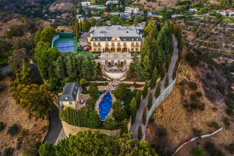 Asks $87 Million, This Palatial European Estate in Beverly Hills Boasts Jaw-dropping 360 Degree Views of All of Los Angeles