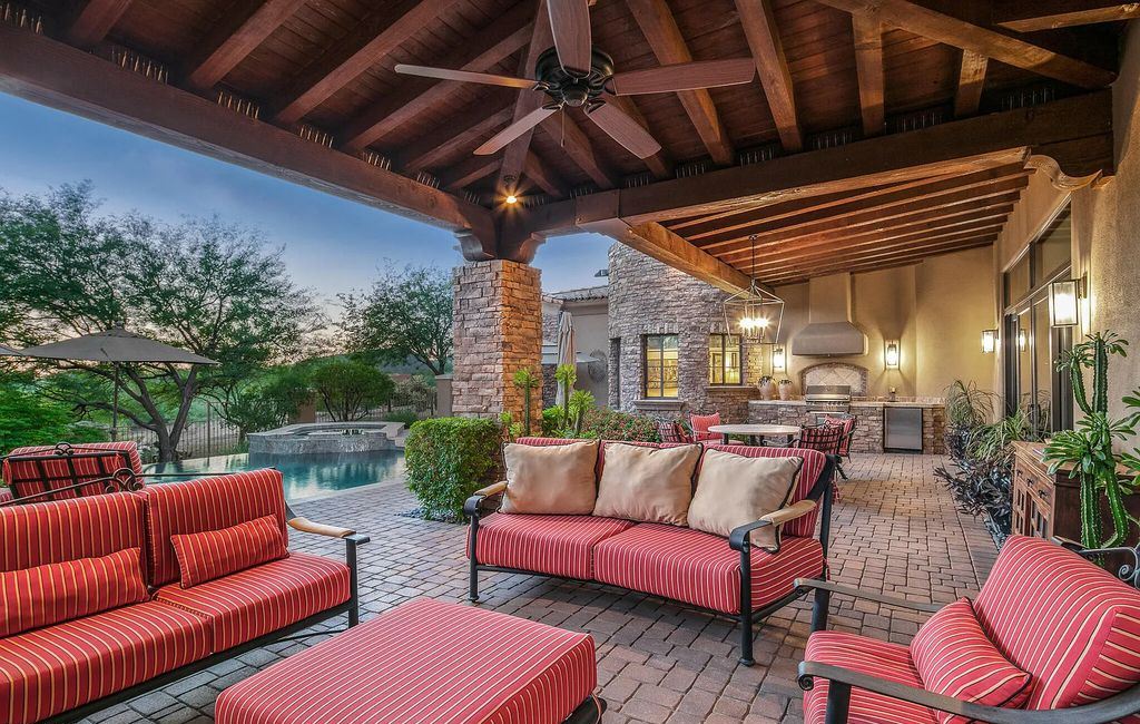 The Home in Scottsdale, a beautiful Santa Barbara style estate has nicely updated with awesome sunset views as well as Black Mountain and the Continental Mountains views is now available for sale. This home located at 37526 N 104th Pl, Scottsdale, Arizona