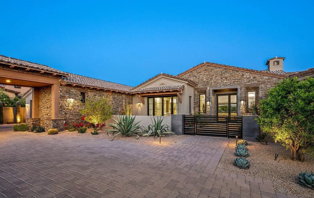 The Home in Scottsdale, a nearly brand new modern farmhouse was upgraded both inside and out set on the beautiful 10th fairway of the award winning Mirabel Club community's Tom Fazio designed golf course is now available for sale. This home located at 36931 N 102nd Pl, Scottsdale, Arizona
