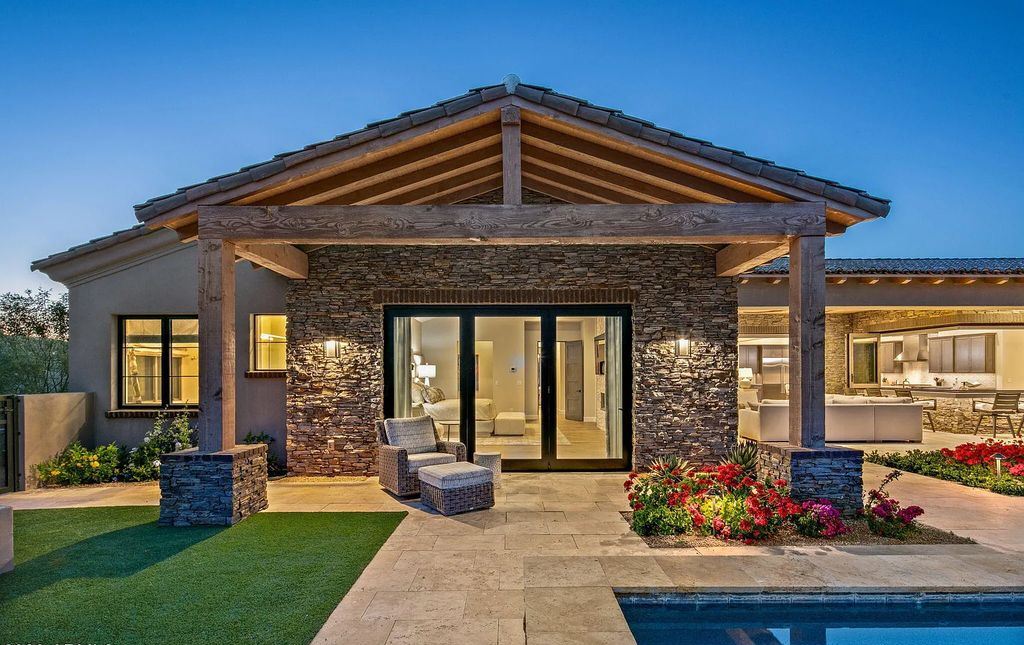 The Home in Scottsdale, a nearly brand new modern farmhouse was upgraded both inside and out set on the beautiful 10th fairway of the award winning Mirabel Club community's Tom Fazio designed golf course is now available for sale. This home located at 36931 N 102nd Pl, Scottsdale, Arizona