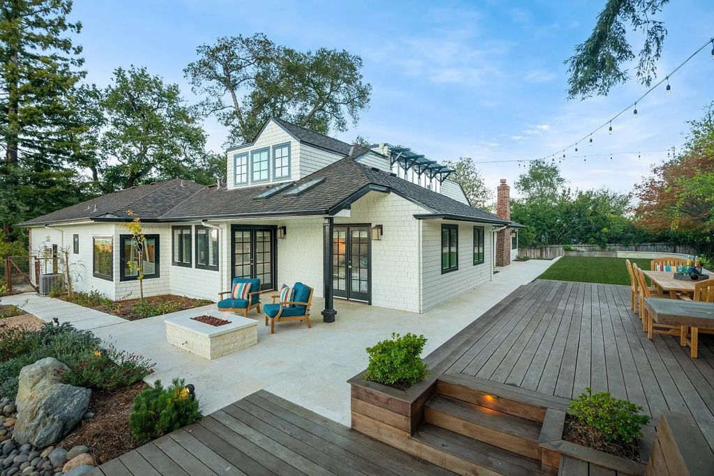 18544 Beck Ave, Monte Sereno, California is a beautifully remodeled house nestled among majestic oak and pine trees with both natural & manicured landscape offers a serene setting and Bay views.