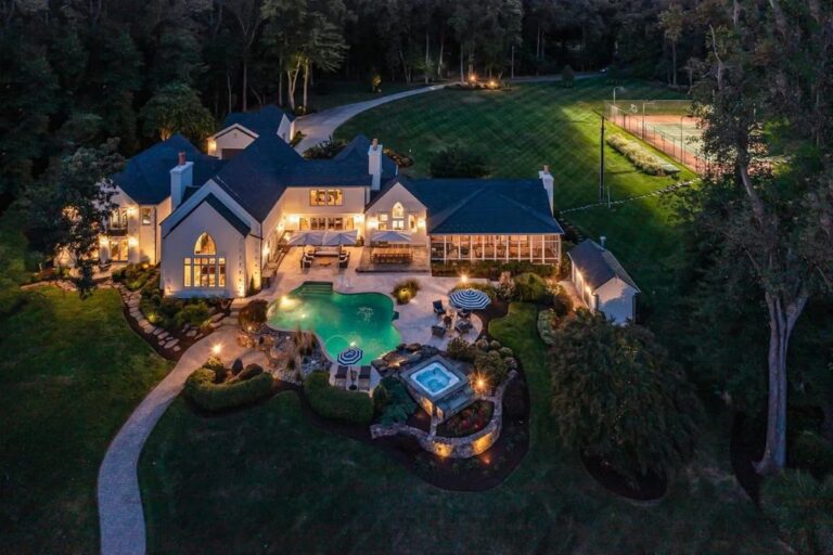 Striking French Modern Waterfront Estate in Annapolis, Maryland for $6,995,000