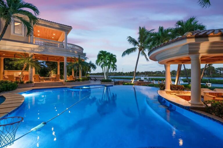 First Time On The Market, This $23M Intracoastal Masterpiece Estate in Jupiter offers Five Star World Class Amenities with The Unparalleled Perfection