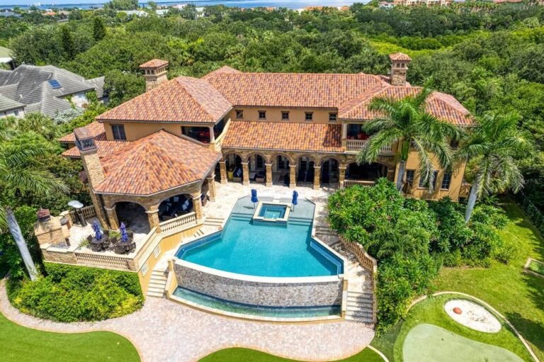 Villa La Vullo is A Stunning Estate in Tierra Verde, One of The Most Exclusive Communities in Tampa Bay