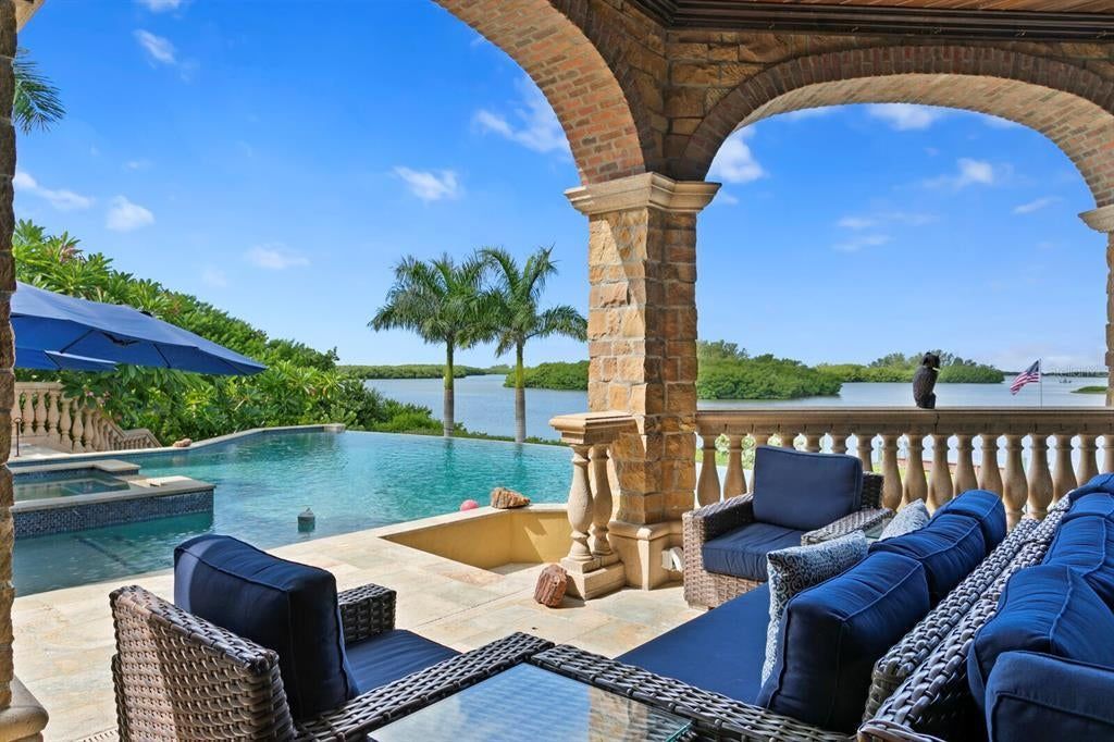 The Estate in Tierra Verde, a private enclave on an acre of beautifully conserved landscaping with breathtaking views of the Gulf of Mexico boasting abundance of luxury, the exquisiteness of the finishes is now available for sale. This home located at 1523 Oceanview Dr, Tierra Verde, Florida