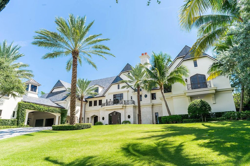 The Mansion in Highland Beach, a trophy property delivers over 150 feet of private manicured beachfront  on nearly 2 acres featuring modern French-Eclectic architecture, transitional interiors is now available for sale. This home located at 2455 S Ocean Blvd, Highland Beach, Florida
