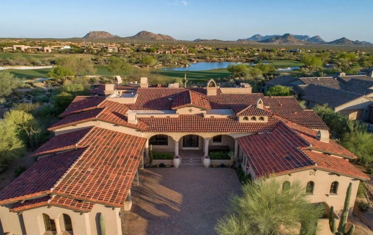 Landmark Masterpiece in Scottsdale with All of The High End Amenities Boasts Incredible Sunset and City Light Views Listing at $5.295 Million