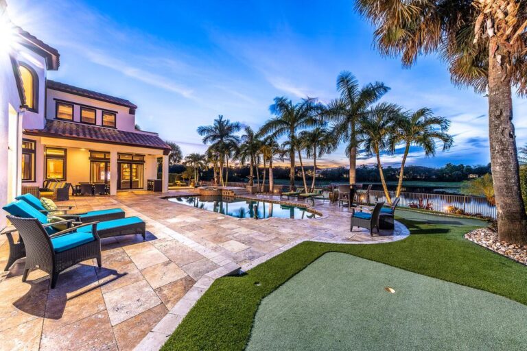 This Magnificent Custom Home in Parkland Comes with Landscape