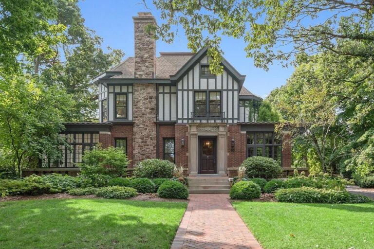 Seamlessly Blending Historic Architectural Details with Modern Amenities, This Landmark Tudor House Seeks $3.95M in Evanston, Illinois