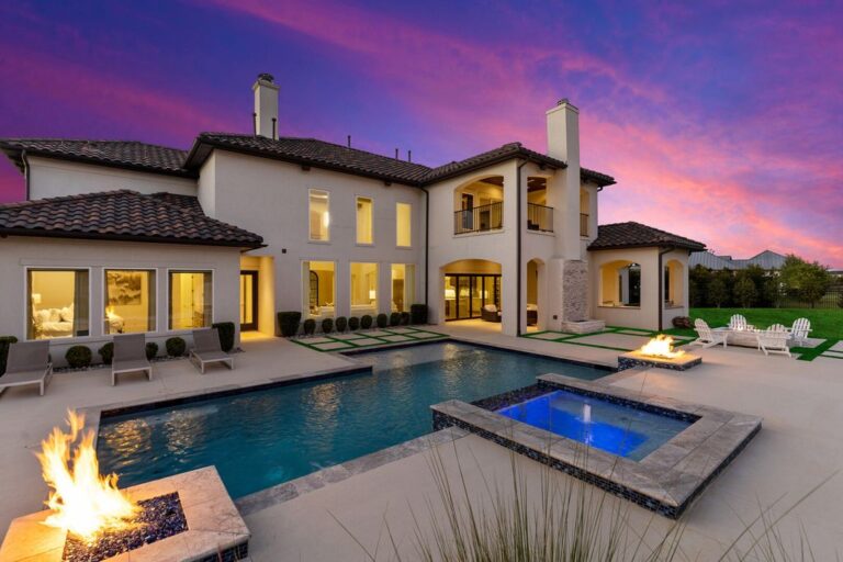 Seeks $4.395 Million, This Stunning Mediterranean Home in Frisco is Perfect for Entertaining with Gorgeous Views of The Expansive Yard