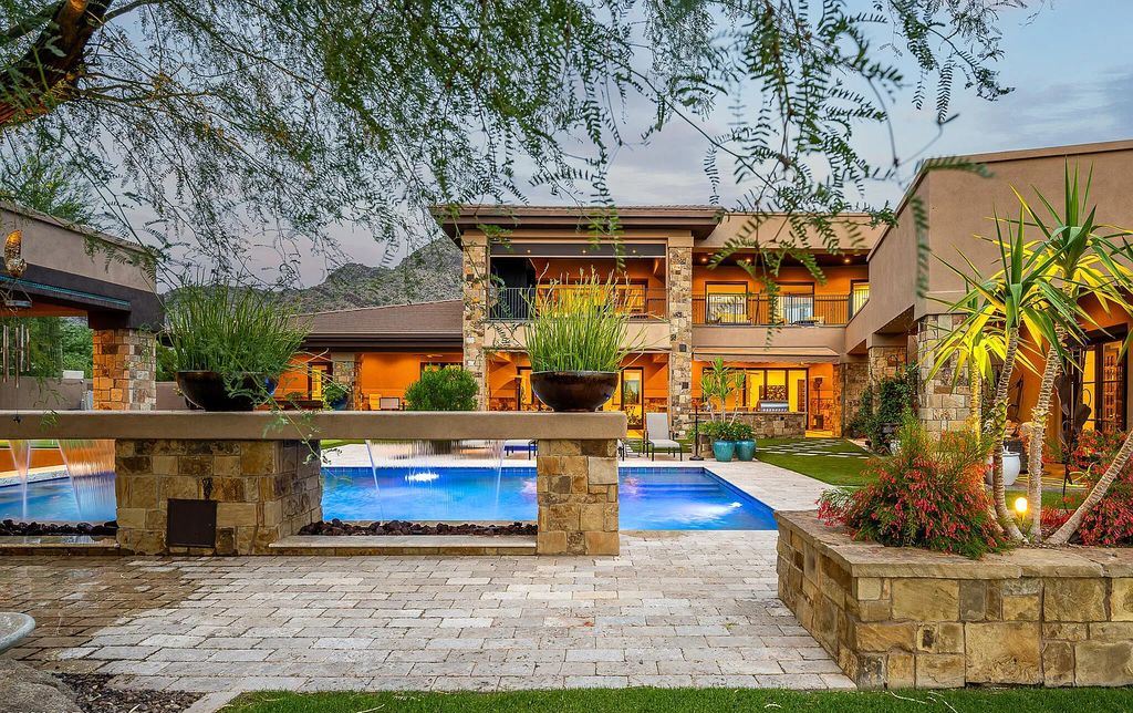 The Estate in Scottsdale, a soft contemporary style home on a quiet cul de sac lot in one of the most desirable sections of DC Ranch offers sweeping distant mountain views from the outdoor spaces capturing the best of Arizona living is now available for sale. This home located at 9820 E Thompson Peak Pkwy UNIT 830, Scottsdale, Arizona