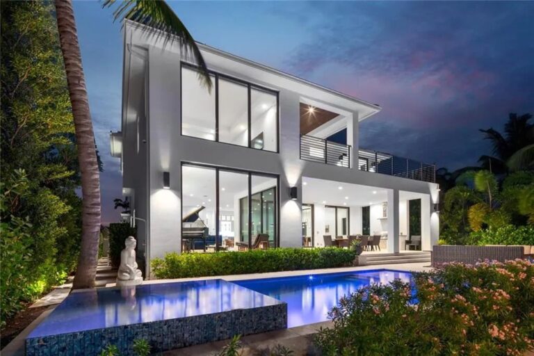 This $14,999,999 Transitional Modern Home has An Exceptional Open Floor Plan with only The Finest Finishes in Fort Lauderdale, Florida