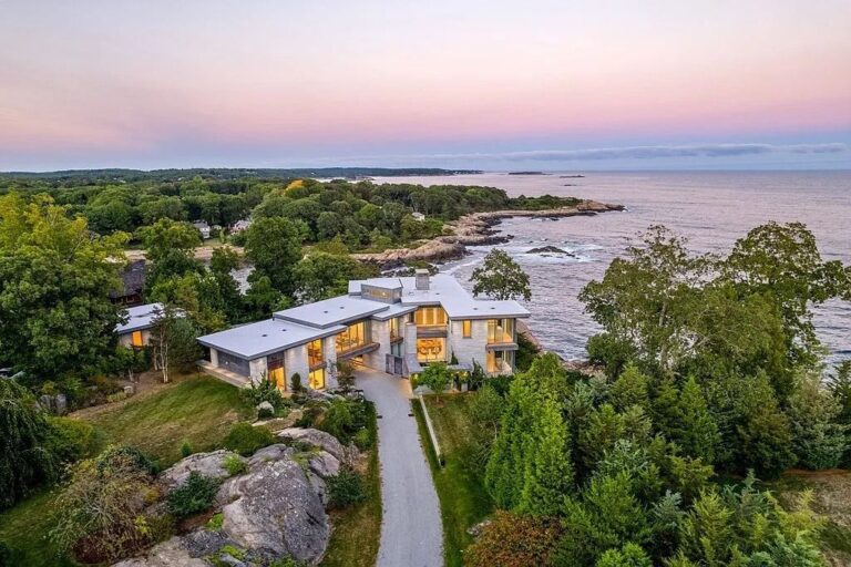 This $15.95M By-the-Sea Masterpiece Comes Fully Furnished with Luxurious Custom Finishes and Detailing in Manchester, MA