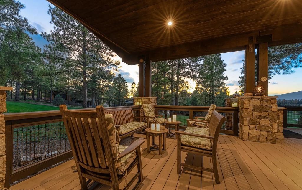 The Home in Flagstaff, a stunning estate features natural Telluride stone, a tranquil fountain at the front entry and a monumental stone fireplace as the centerpiece of the great room is now available for sale. This home located at 3900 Clubhouse Cir, Flagstaff, Arizona