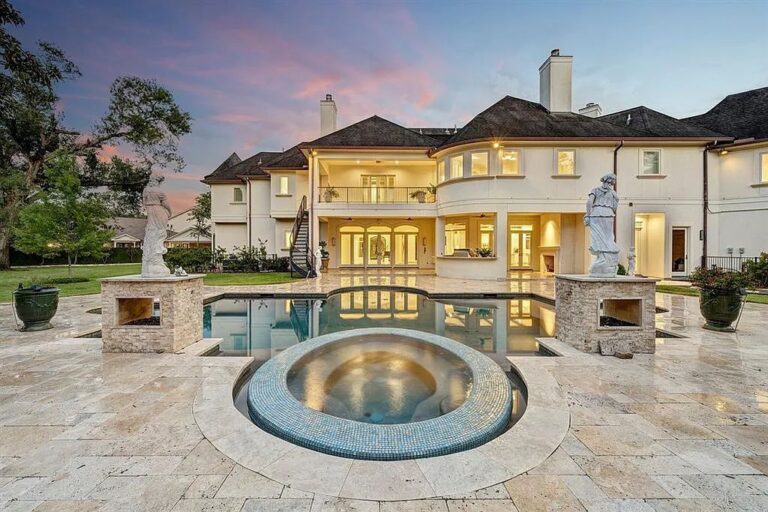 This $4.35 Million French Chateau Style Home in Houston with Exquisite Finishes is One of A Kind