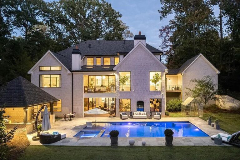 This $4.795M Private Gated Property Ideally Designed for Grand Scale Entertaining and Daily Living in Atlanta
