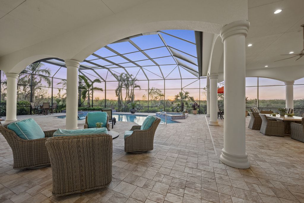 208 Audubon Boulevard, Naples, Florida is a beautiful estate designed for living life to the fullest and capable of accommodating a large family or multiple guests in total comfort.