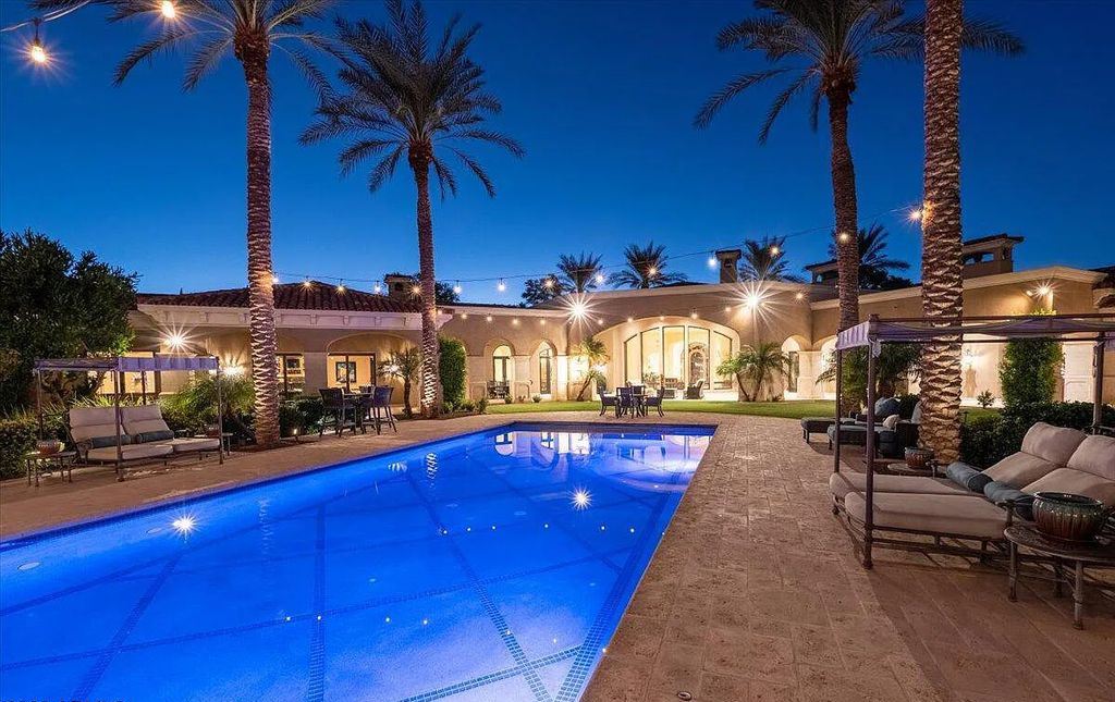 The Estate in Peoria, an absolutely beautiful home on 2.5 acres encompassing a world class resort style pool, water features, hot tub and cabana including fireplace is now available for sale. This home located at 7979 W Expedition Way, Peoria, Arizona