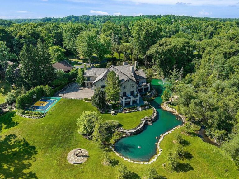 This $5M Elegant Retreat Truly is One of the Most Exceptional Private Estates in Bloomfield Hills, MI