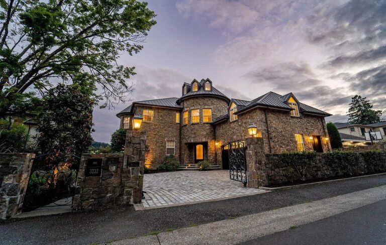 This $6.5M Extraordinary Chateau Captures the Romance of Lakeside Living in Lake Oswego