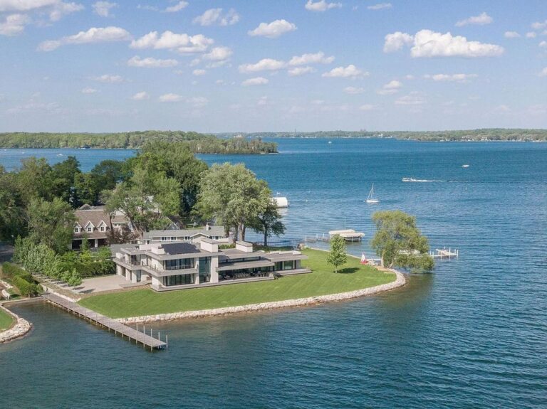 This $6.5M Inspired Residence is Infused with Tranquil Energy of the Water and Sophisticated Spirit in Tonka Bay, MN