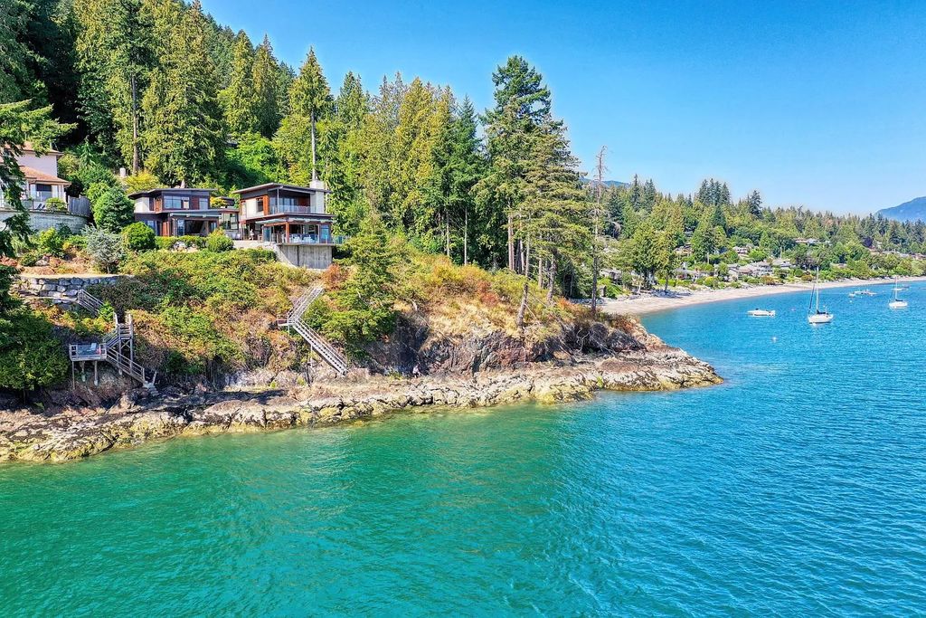 The Estate in Gibsons is a luxurious home offering exceptional privacy with a gorgeous mature landscaping and ocean views now available for sale. This home located at 1012 Marine Dr, Gibsons, BC V0N 1V1, Canada; offering 03 bedrooms and 04 bathrooms with 3,944 square feet of living spaces.