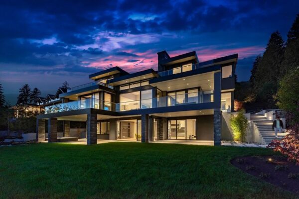 This C$8.59M Modern Masterpiece is an Example of High Performance Construction on one of the most Beautiful Ocean View Properties in West Vancouver
