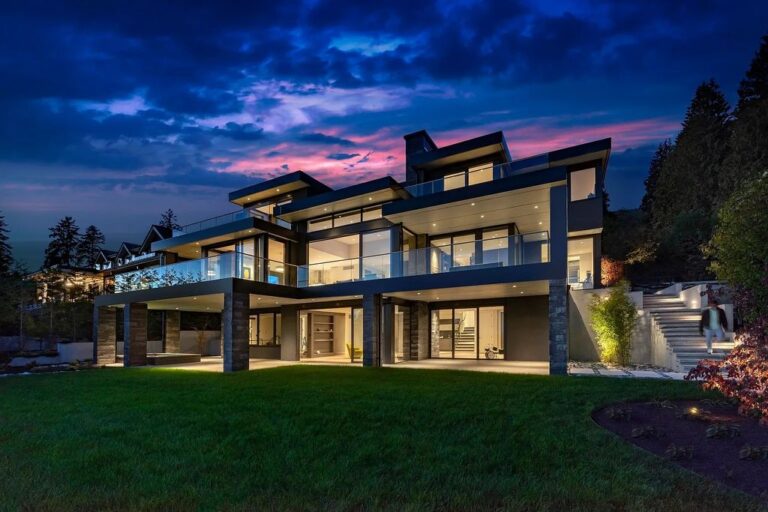 This Modern Masterpiece is an Example of High Performance Construction on one of the most Beautiful Ocean View Properties in West Vancouver