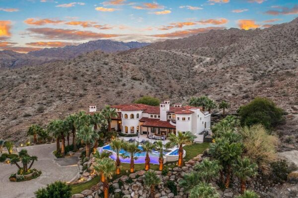 A Breathtaking Estate with Dramatic Panoramic Views of The Mountains and Down Valley Asks $5.9 Million in Palm Desert, California