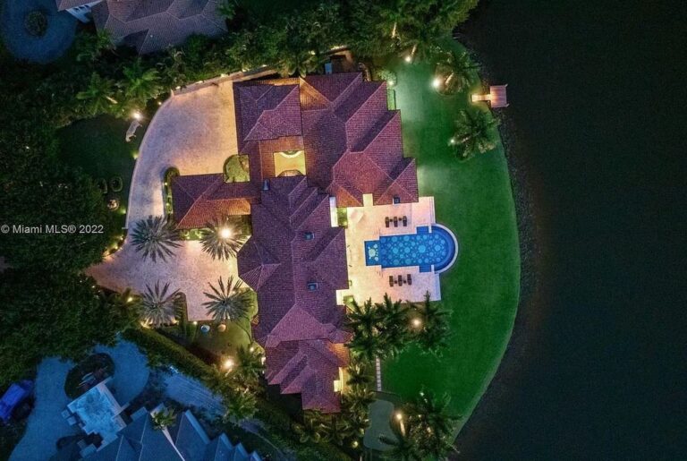 A Dreamy Mediterranean Waterfront Estate in Boca Raton with over 12,000 SF of Resort-Like Living Space Seeking for $10 Million