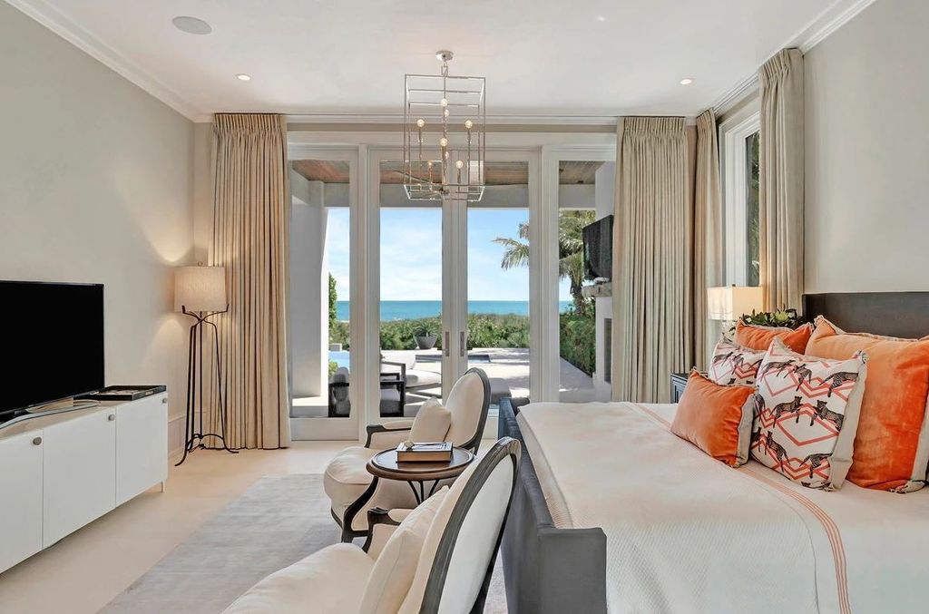 1840 S Highway A1a, Vero Beach, Florida is an oceanfront estate in Vero’s coveted Estate Section, fully furnished and turnkey on a 1,000 ft deep lot on the area’s widest, naturally accreting beach.