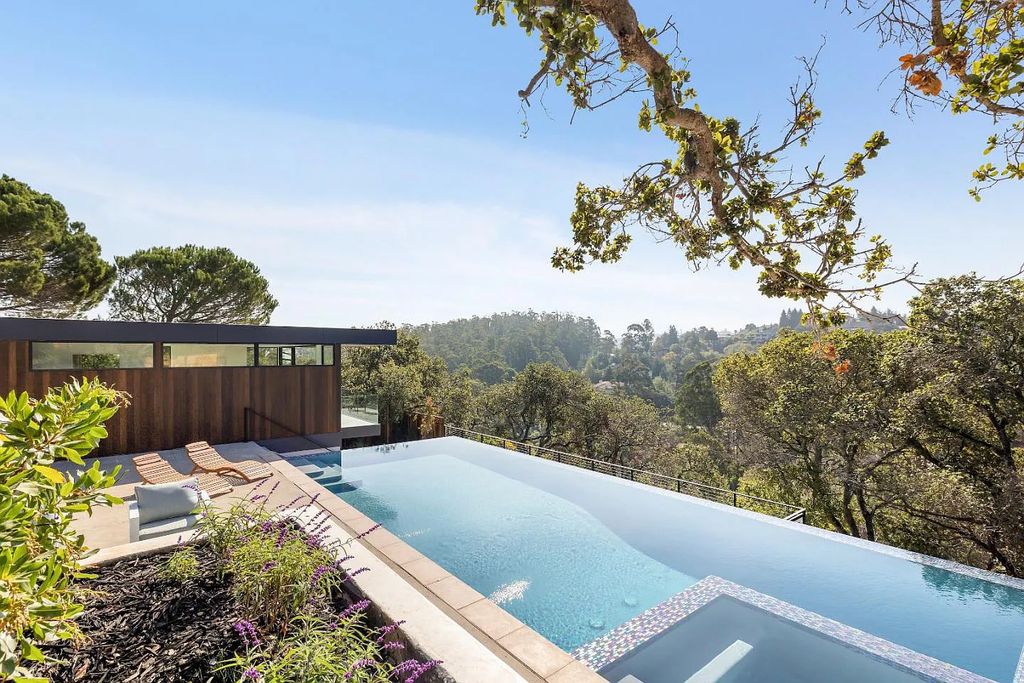 121 Bella Vista Drive, Hillsborough, California is an elite new construction home evokes the glamour of the Hollywood Hills, where luxe retreats embrace nature be Award-winning architect Leonard Ng.