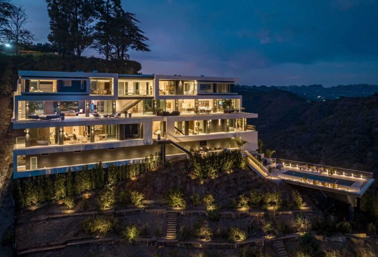 Bel Air Promontory Estate Sit on Exceptional Location with Jetliner Views Asks $38.5 Million in Los Angeles, California