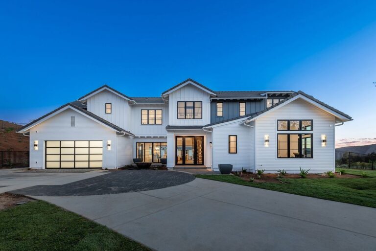 Brand New Modern Farmhouse in Thousand Oaks with Extraordinary Quality Finishes Comes to The Market with Asking Price $6.5 Million