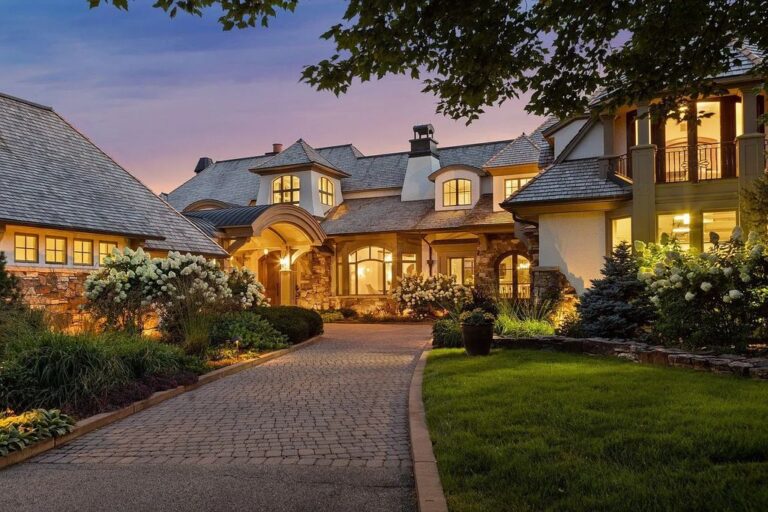 Combined Unparalleled Craftsmanship with Timeless Elegance, This Impeccably Private Estate in Wayzata, MN Lists for $9.5M